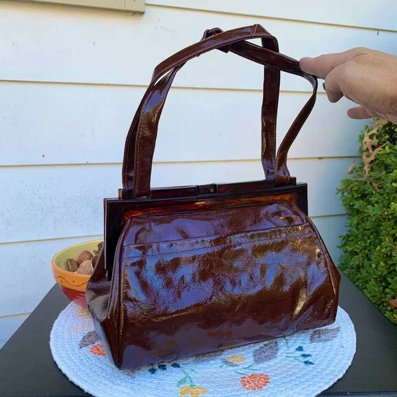 Vintage Ruth Saltz Leather Satchel Purse - Picture 3 of 12